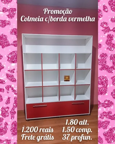 Colmeia c/borda vermelha - 12x 100 reais