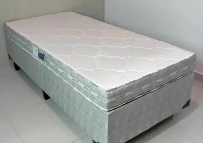 Cama box solteiro colchão e base