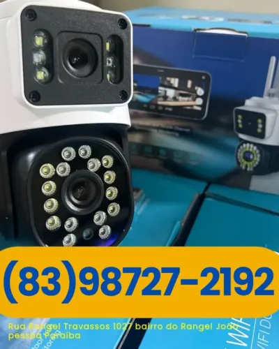 Câmera de Segurança Lente Dupla Wifi ip Prova D Água Externa Rotativa