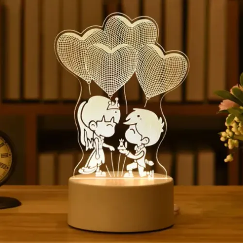 Luz Noturna Luminária Presente namorados pedido casamento Led Usb