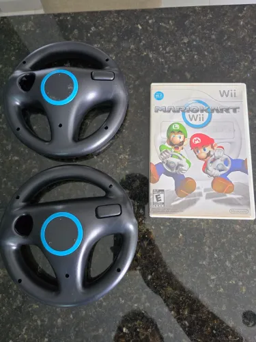 2 Volantes Nintendo Wii (paralelos) + Mario Kart original 