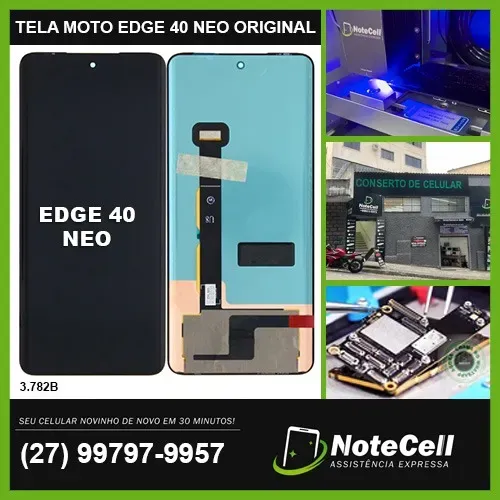 Tela Display Para Moto Edge 40 NEO Oled Original Nacional 3.782B - Instalação Expressa