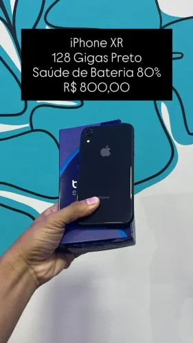 iphone XR / 128GB Preto / saúde de bateria: 80% / Original / garantia / $800,00