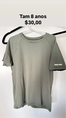 Camiseta Track & Field Verde 8 Anos