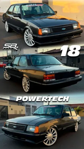 Roda Chevrolet omega Powertec aro 18 prata 4x100 novas