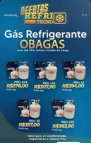 Gás Refrigerante Obagas - Alternativo