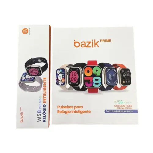 Relógio Smartwatch Inteligente NFC W58 Pro Max Com 5 Pulseiras