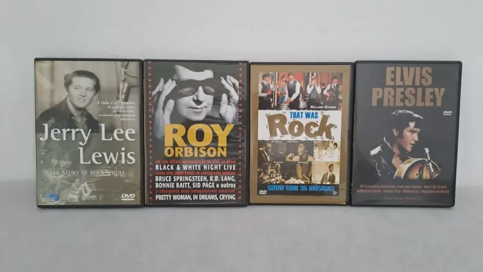 * MT 4 DVDs Rock Antigo Elvis + Roy Orbison + Jerry Lee Lewis + That Was Rock