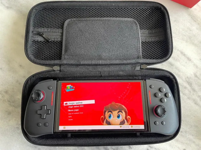 Switch OLED 512GB Desbloqueado + Controle + Case