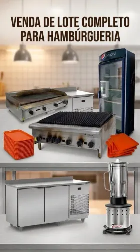 Vendo lote de equipamentos para montar Hamburgueria e restaurante!