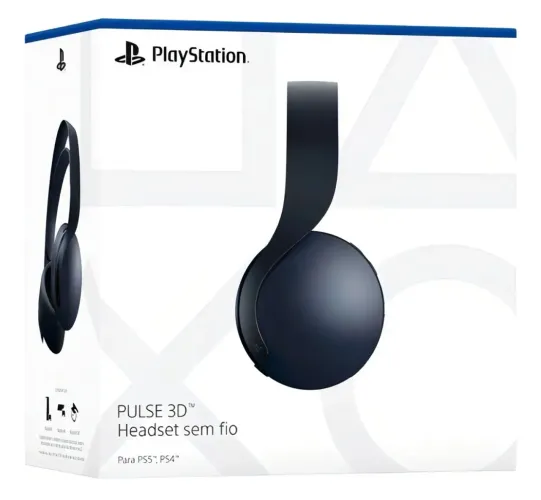 Fones de ouvido sem fio Sony Pulse 3d Midnight Black Ps5, cor preta