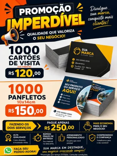 Cartão de visita + Panfletos