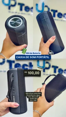 Caixa de Som Bluetooth Portátil com Som Potente!