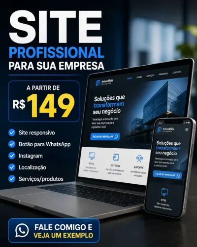 Criação de Site Profissional a partir de R$149
