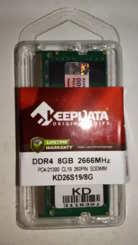 Memória DDR4 8GB para notebook.