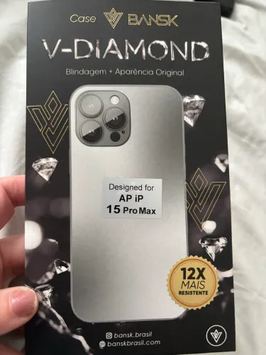     Capa Blindada Bansk V-Diamond iPhone 15 Pro Max - Nova