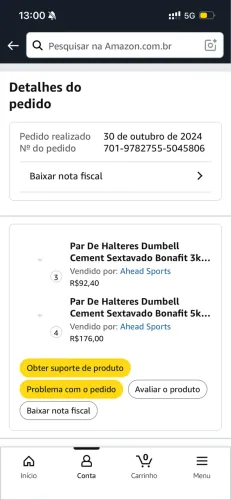 Vendo pares de Halteres para exercício de 3kg ou 5kg 