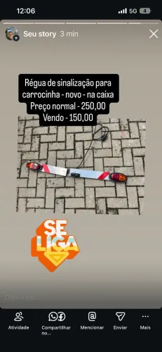 Régua alerta para carrocinha