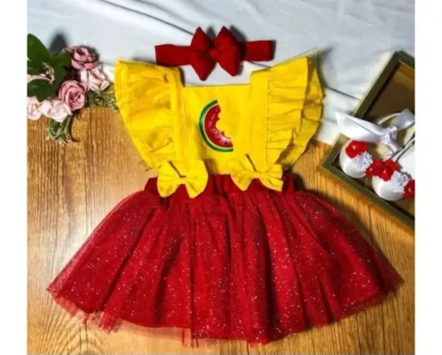 roupa magali luxo melancia