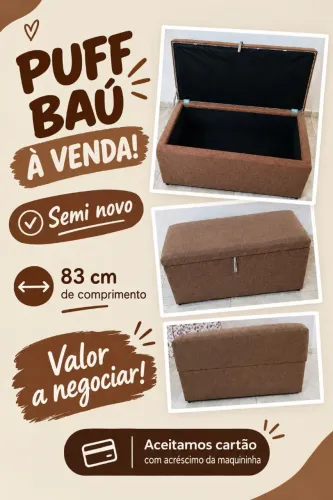 Puff Baú Semi Novo