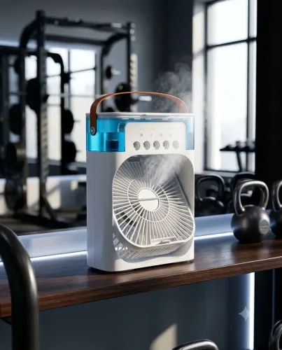 Mini Ventilador Umidificador de Ar 600ml - Portátil