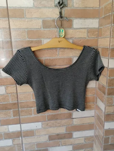 Cropped Listrado Forever 21
