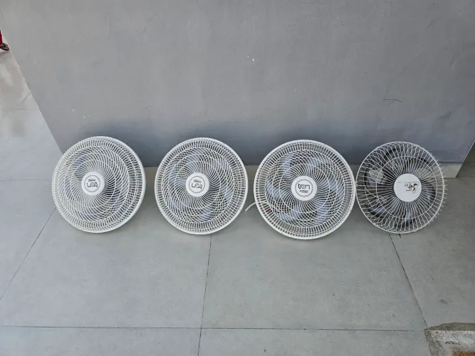 Ventilador de parede de 50cm e 40cm na cor branca