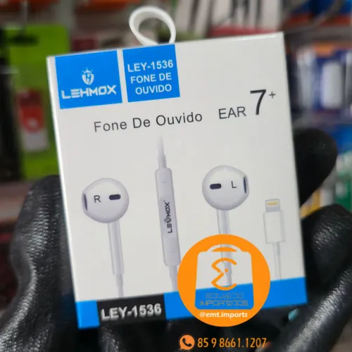 Fones de Ouvido com Fio Lightning para iPhone