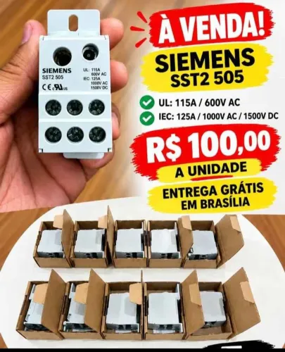 BLOCO DE DISTRIBUIÇÃO SIEMENS 125A - NOVO NA CAIXA<br>