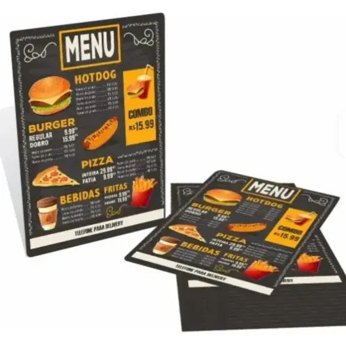 Cardápio personalizados Restaurante Lanchonete