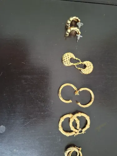 6pares de brincos folheados