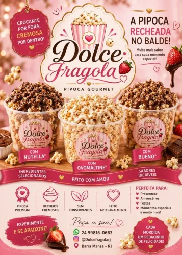 Pipoca gourmet.