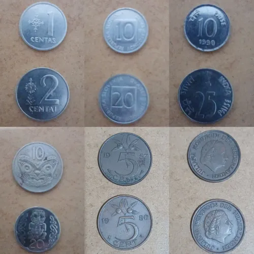 Moedas diversos paises
