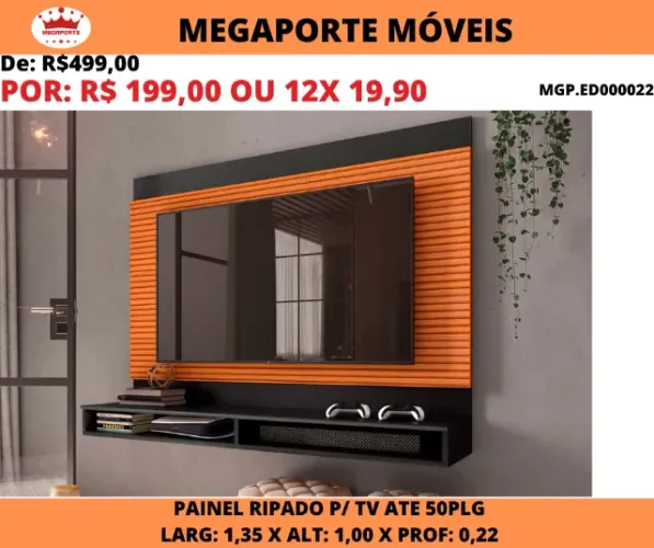 Painel Ripado para Tv 50 Polegadas