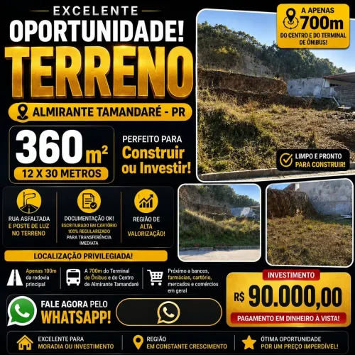 Terreno documentado Almirante Tamandaré