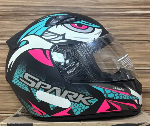 Capacete spark dragon novo 