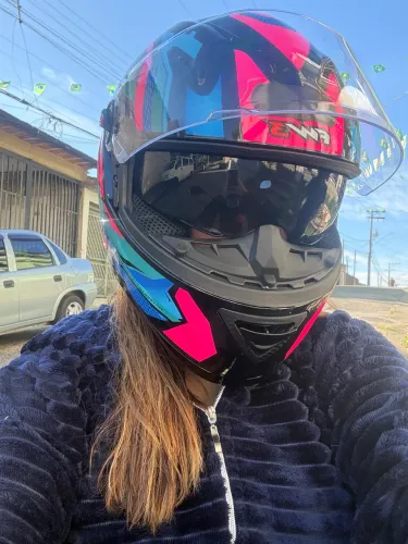 Capacete NOVO fw3 com óculos interno - 56