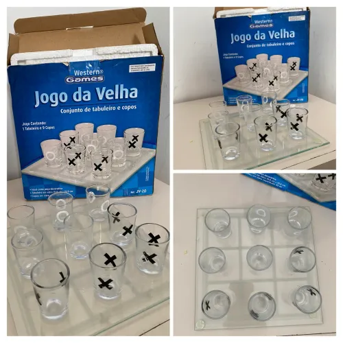 Jogo da velha (Conjunto de tabuleiro e copos)