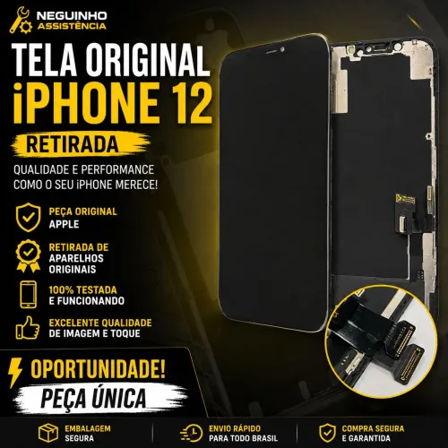 Display Tela iPhone 12/12 Pro Original Retirada 