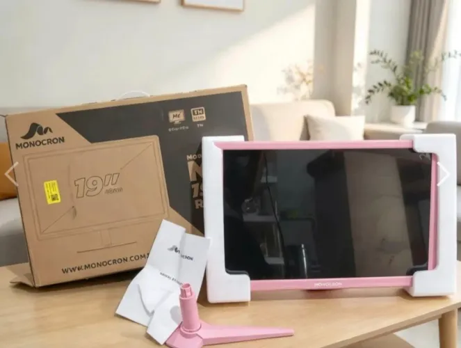 MONITOR ROSA DE 19 NOVO NA CAIXA NUNCA USADO