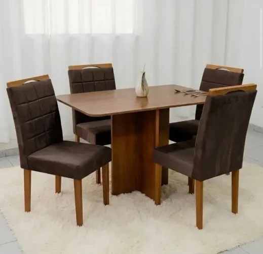 Conjunto Treviso 120 com 4 Cadeiras