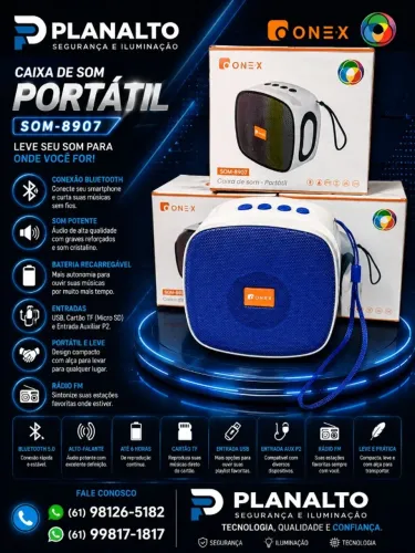 CAIXA DE SOM PORTATIL SOM- 8907