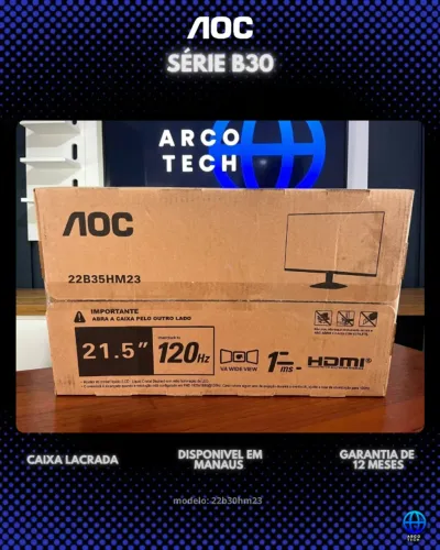 [Lacrado] Monitor Gamer AOC 120hz / FULL HD / 1ms / 21.5 polegadas