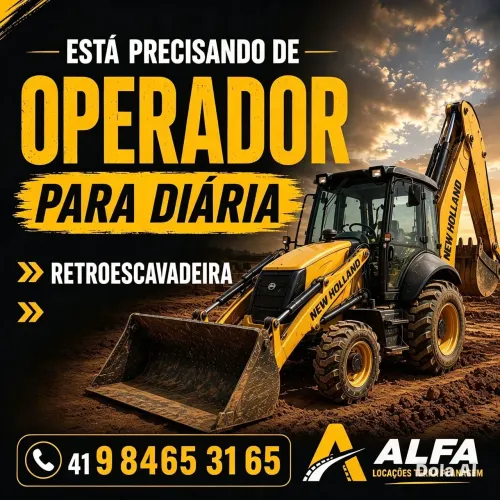 Operador de retro escavadeira