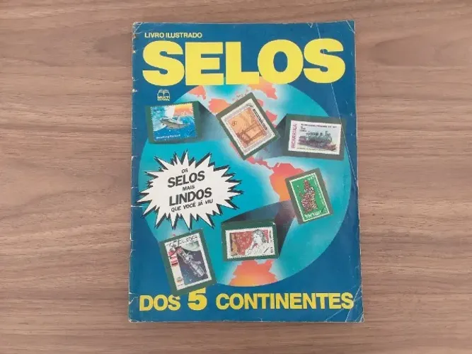 Álbum de Figurinha Selos dos 5 Continentes - Incompleto