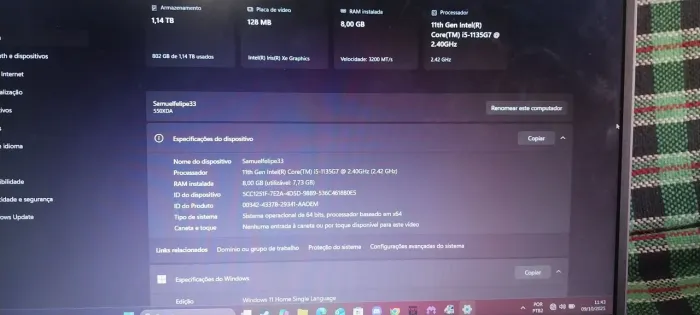 Notebook samsung book 4