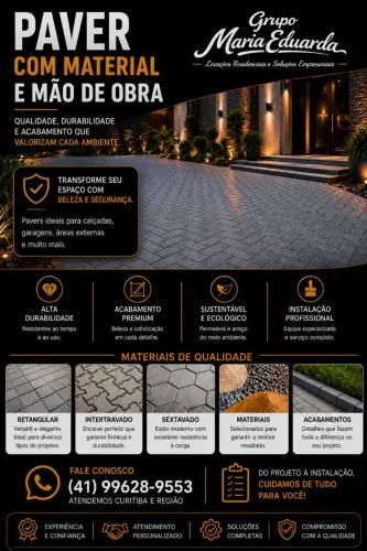 Paver com Material e Mão de Obra