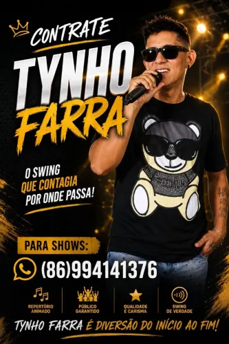 Show De forró e Piseiro - Tynho Farraaá