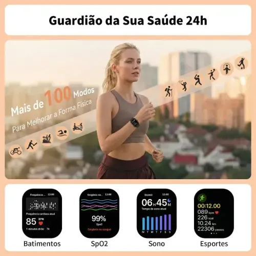 Smartwatch L60 Masculino/feminino 45mm Bluetooth