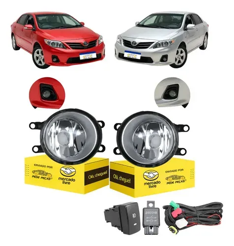 Kit Milha Cibie Auxiliar Corolla 2009 10 11 12 13 14 A 2018 Cristal